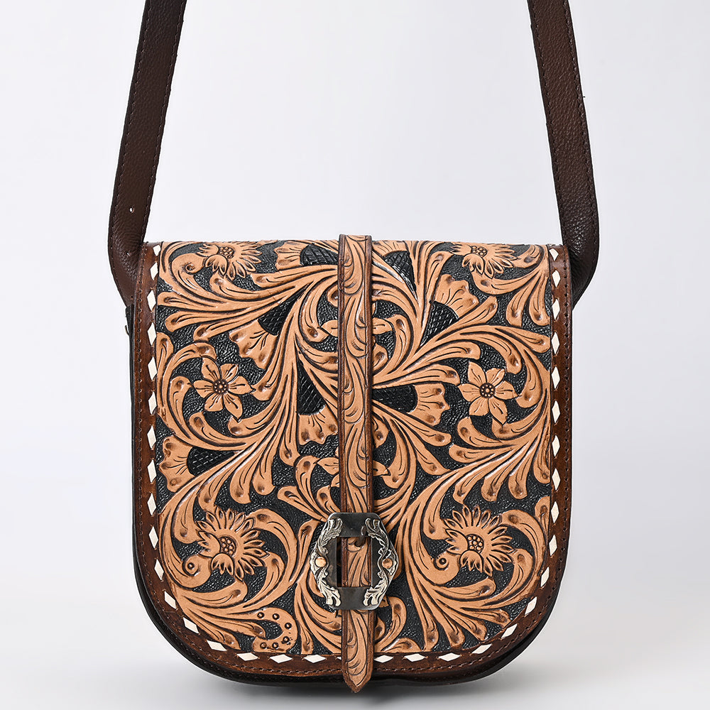 ADBGA530 American Darling Western Crossbody Bag Hand Tooled Genuine Leather Purse