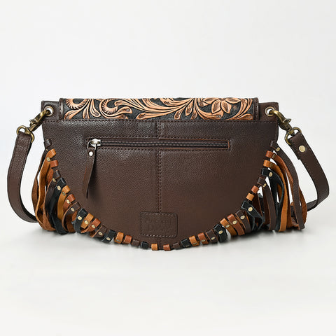American Darling Western Leather Small Cross body Bag Hand Tooled Floral