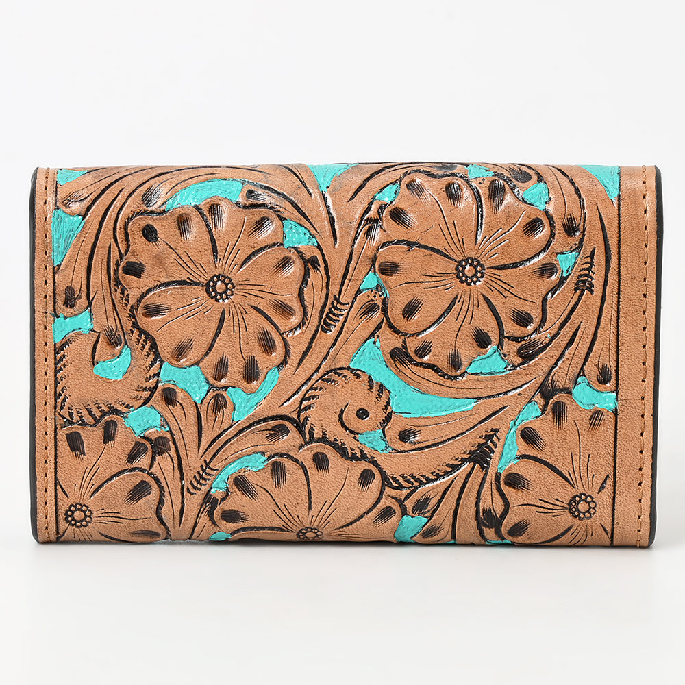 OHG161 Wallet  Hand Tooled Genuine Leather women bag western handbag purse