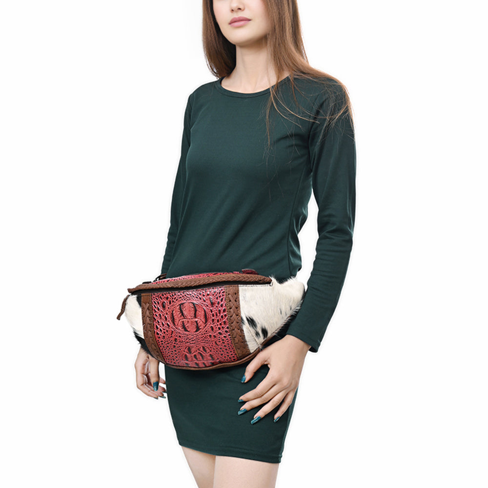 ADBG1441 Fanny Pack Genuine Western Leather Women Bag