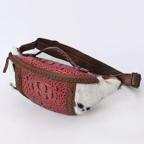 American Darling Handcrafted Western Leather Fanny Pack ï¿½ Hair-On Cowhide Genuine Leather