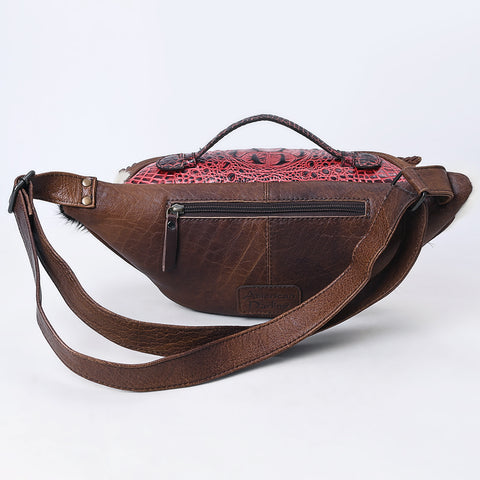 American Darling Handcrafted Western Leather Fanny Pack ï¿½ Hair-On Cowhide Genuine Leather