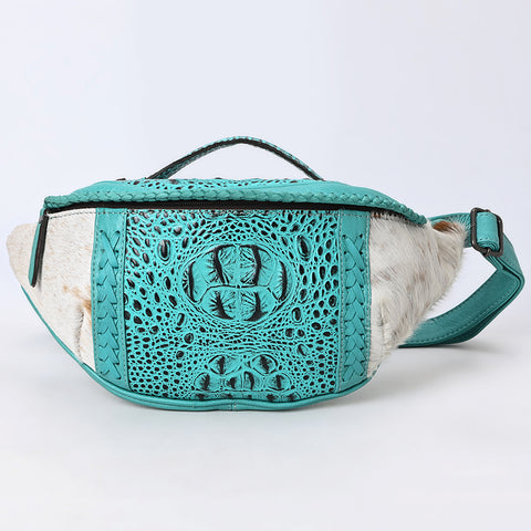American Darling Handcrafted Western Leather Fanny Pack ï¿½ Hair-On Cowhide Genuine Leather