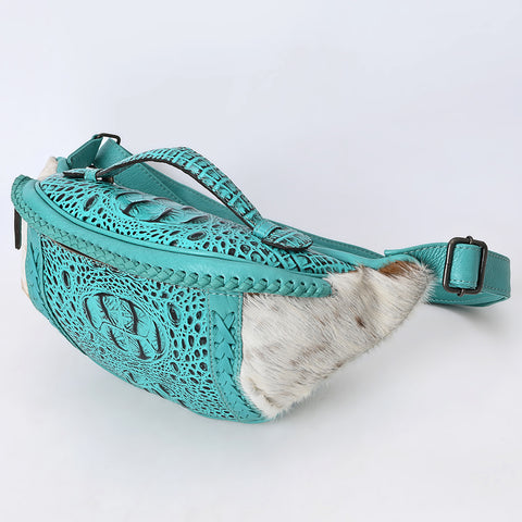 American Darling Handcrafted Western Leather Fanny Pack ï¿½ Hair-On Cowhide Genuine Leather