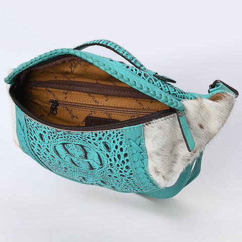 American Darling Handcrafted Western Leather Fanny Pack ï¿½ Hair-On Cowhide Genuine Leather