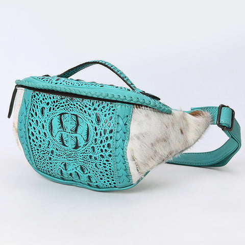 American Darling Handcrafted Western Leather Fanny Pack ï¿½ Hair-On Cowhide Genuine Leather