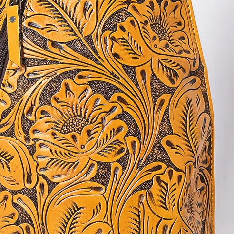 American Darling Hand-Tooled Western Leather Sling Bag | Genuine Leather Floral Carved Crossbody