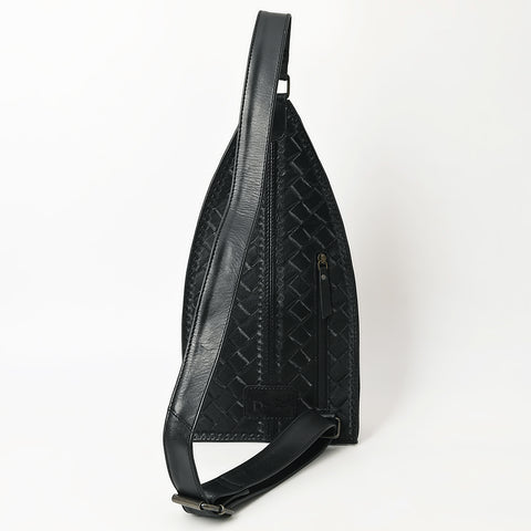 American Darling Hand-Tooled Western Leather Sling Bag | Genuine Leather Floral Carved Crossbody