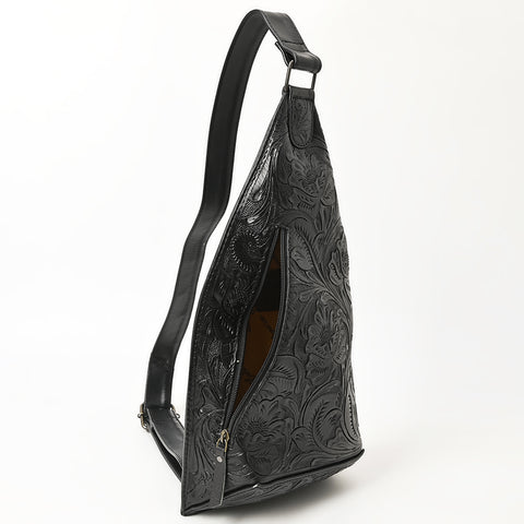 American Darling Hand-Tooled Western Leather Sling Bag | Genuine Leather Floral Carved Crossbody