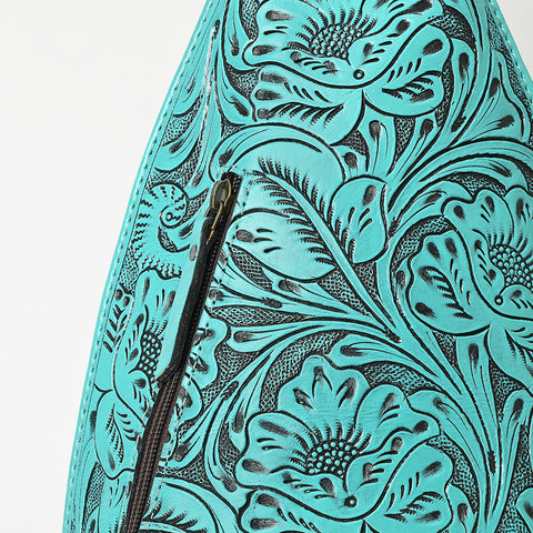 American Darling Hand-Tooled Western Leather Sling Bag | Genuine Leather Floral Carved Crossbody