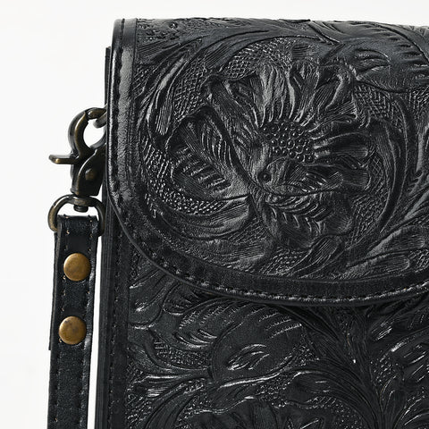 American Darling Hand Tooled Leather Cell Phone Holder ï¿½ Western Crossbody