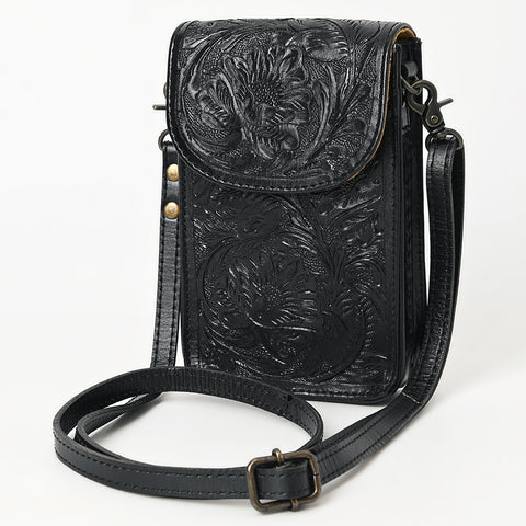 American Darling Hand Tooled Leather Cell Phone Holder ï¿½ Western Crossbody