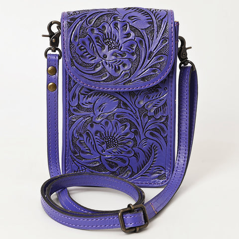American Darling Hand Tooled Leather Cell Phone Holder ï¿½ Western Crossbody