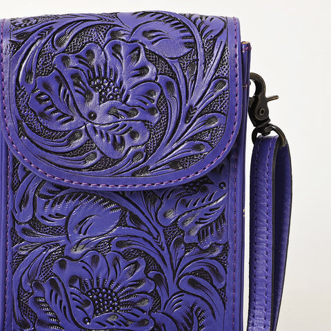 American Darling Hand Tooled Leather Cell Phone Holder ï¿½ Western Crossbody