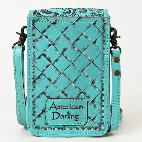 American Darling Hand Tooled Leather Cell Phone Holder ï¿½ Western Crossbody