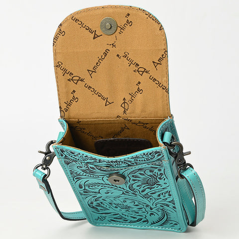 American Darling Hand Tooled Leather Cell Phone Holder ï¿½ Western Crossbody
