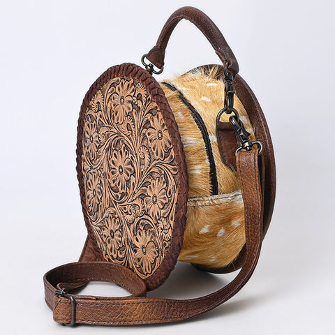 American Darling Hand Tooled Western Leather Canteen Bag ï¿½ Genuine Leather Floral Carved Crossbody