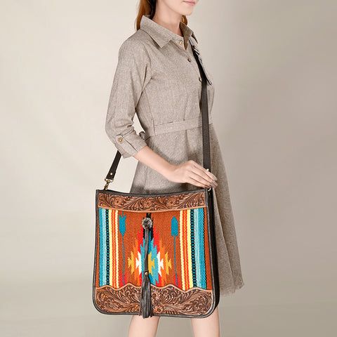 OHA115 Crossbody Genuine Leather women bag western Bag