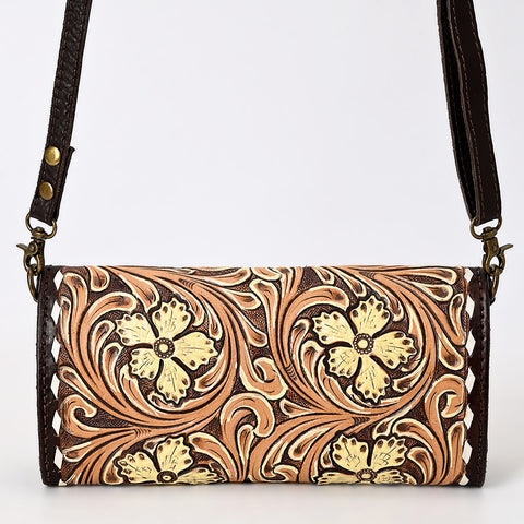 American Darling Hand Tooled Floral Carved Small Cross body Bag