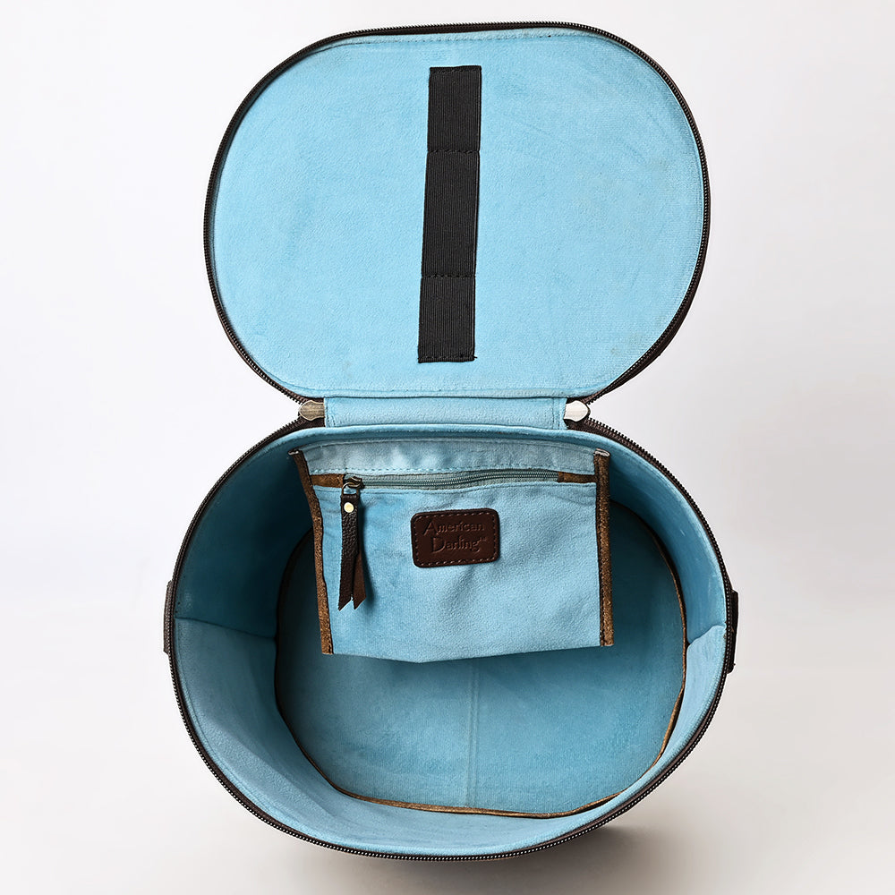 ADBGA411 Tooled Leather Jewelry Case with Spacious Interior and Durable Structured Body