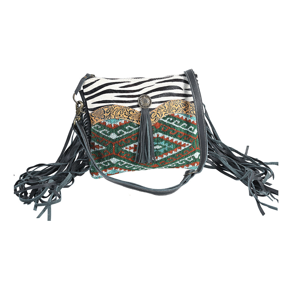 OHV355 Small Crossbody Upcycled Canvas Ladies Bag