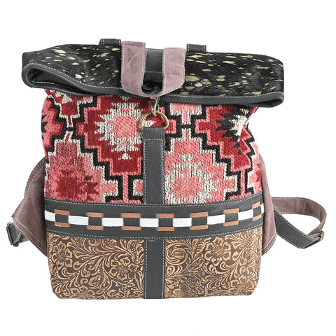 LC-OHV374 Backpack Upcycled Canvas Ladies Bag