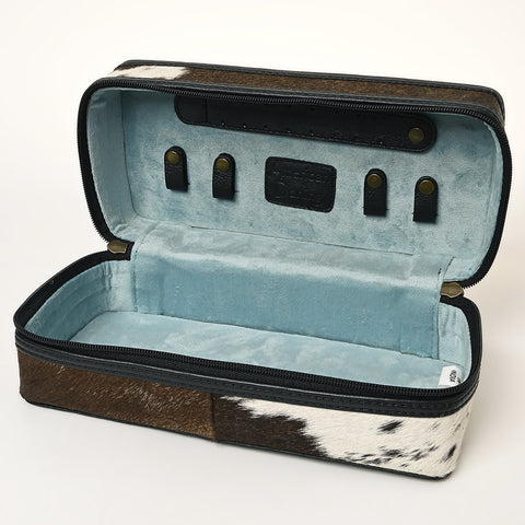 American Darling Floral Tooled Leather Cowhide Jewelry Accessory Case