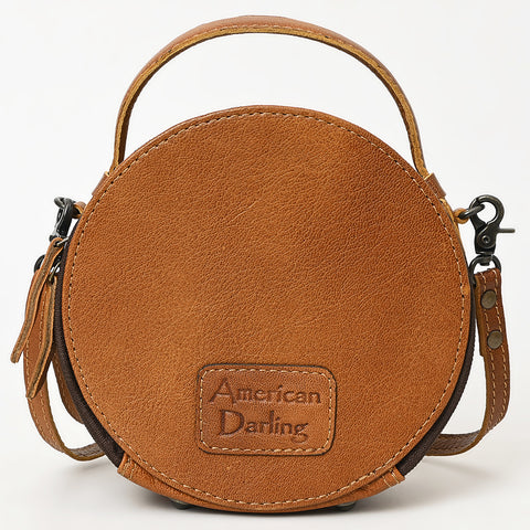 American Darling Tooled Leather Canteen Bag | Barrel Racing Western Purse