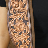 LC-ADBZ055 Genuine Leather Hand tooled Women Blazer dress jacket