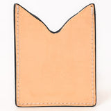 ADCCF118 Card-Holder Floral Hand Carved Genuine Leather Men & Women