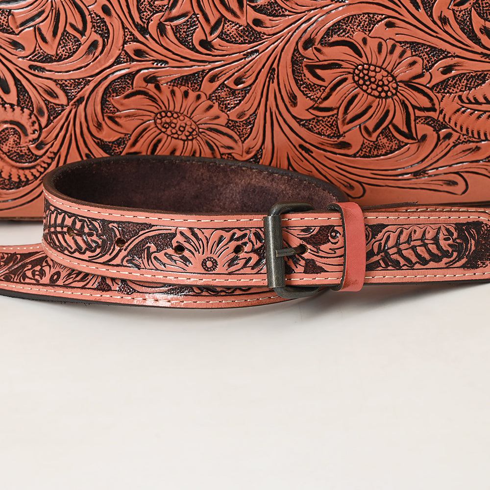 ADBG1131 Hand-Tooled Leather Tote-Western Floral Cowgirl Shoulder Bag