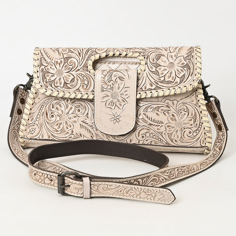 American Darling Hand Tooled Floral Leather Wallet Bag Clutch & Crossbody Handbag