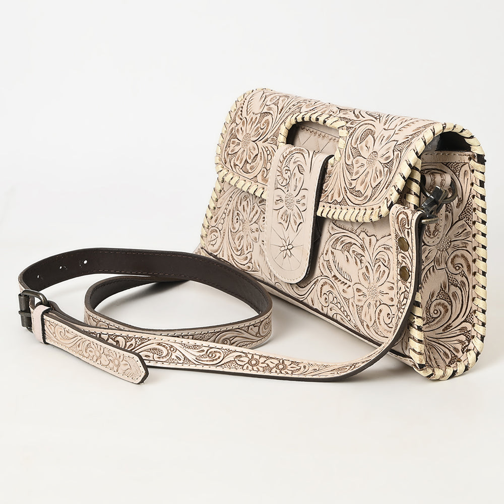 American Darling Hand Tooled Floral Leather Wallet Bag Clutch & Crossbody Handbag