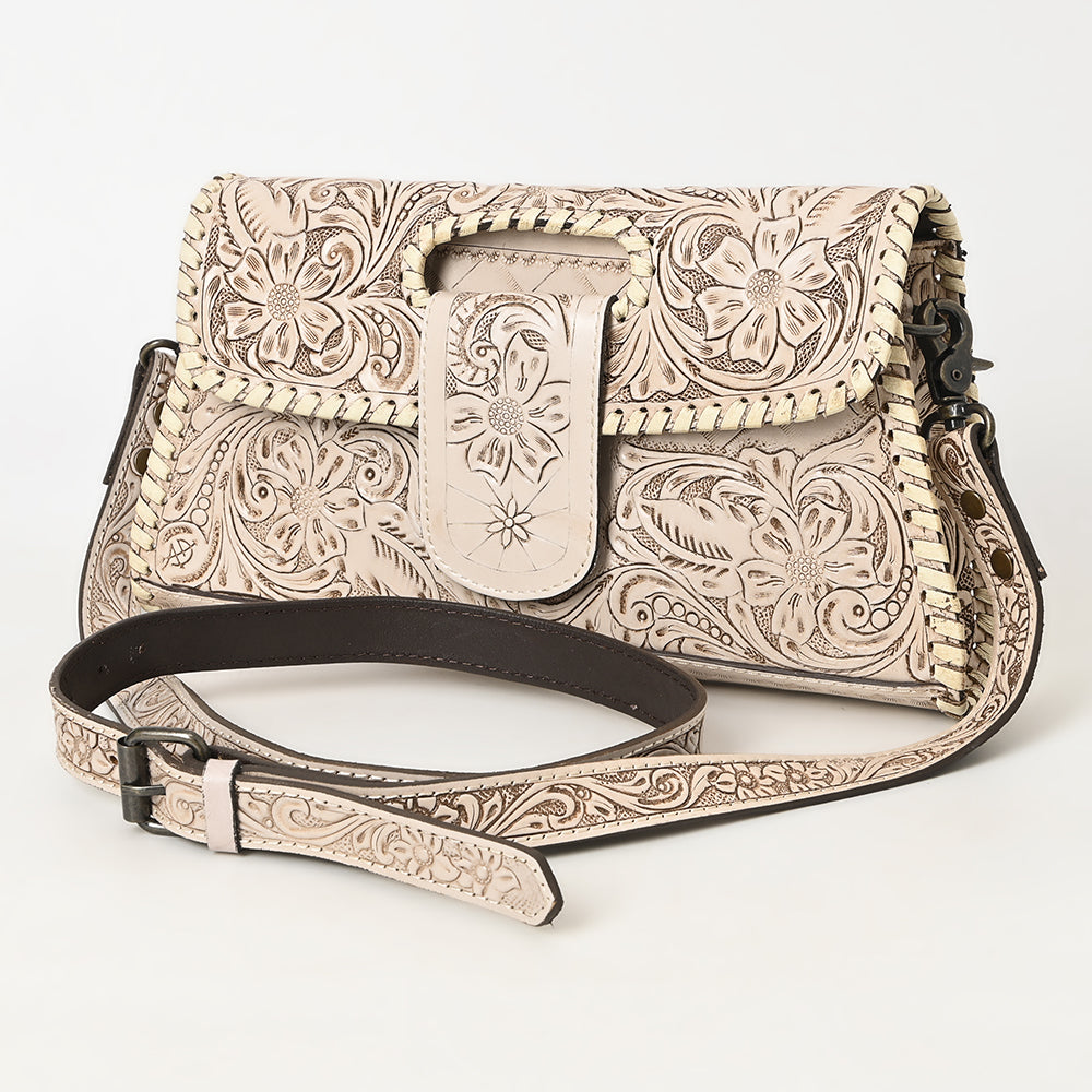 American Darling Hand Tooled Floral Leather Wallet Bag Clutch & Crossbody Handbag