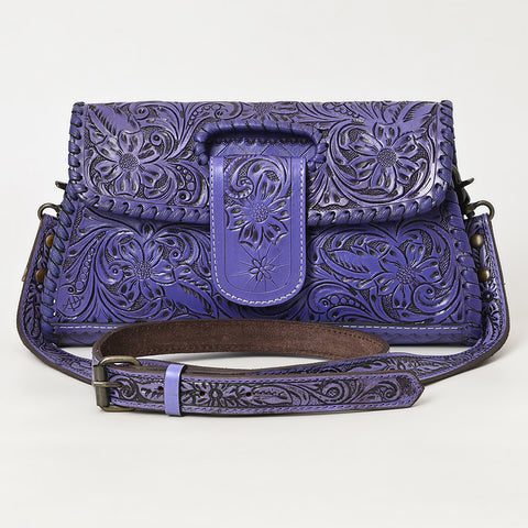 ADBG1134 American Darling Hand Tooled Floral Leather Wallet Bag Clutch & Crossbody Handbag