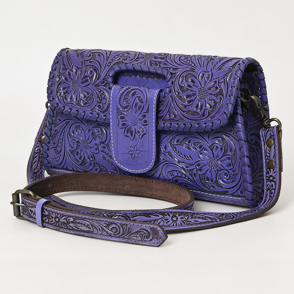 American Darling Hand Tooled Floral Leather Wallet Bag Clutch & Crossbody Handbag