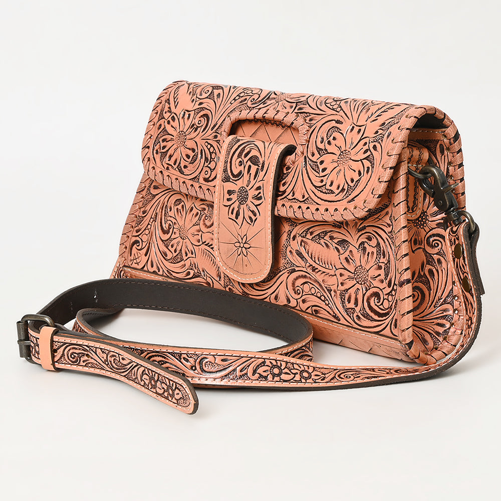 American Darling Hand Tooled Floral Leather Wallet Bag Clutch & Crossbody Handbag