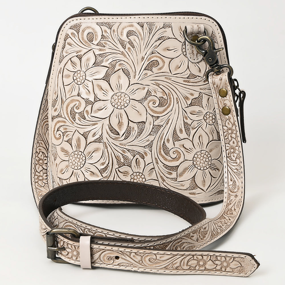 American Darling Hand Tooled Floral Leather Crossbody Bag
