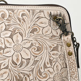 ADBG1136 Hand-Tooled Genuine Leather Vertical Crossbody Bag - American Darling