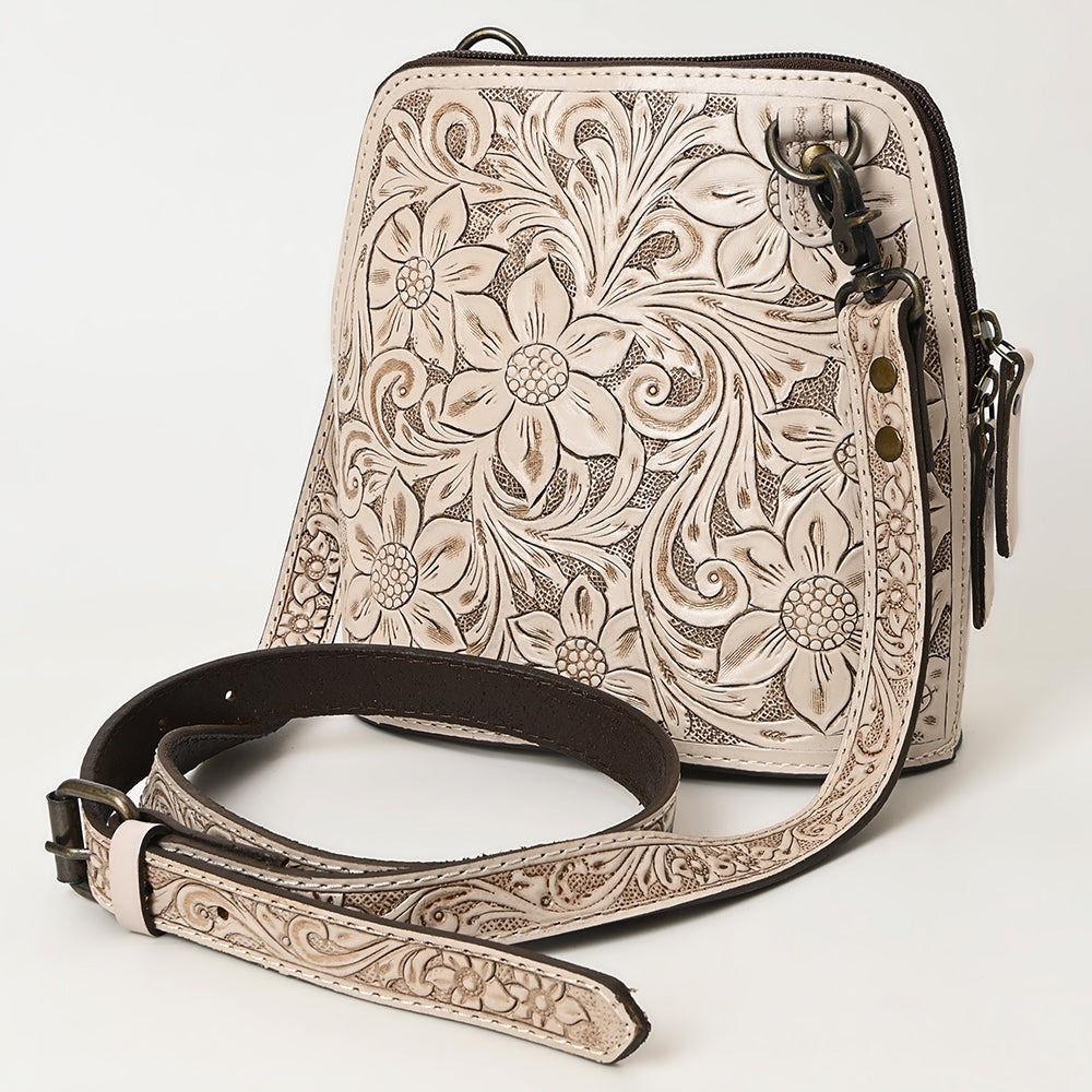 American Darling Hand Tooled Floral Leather Crossbody Bag