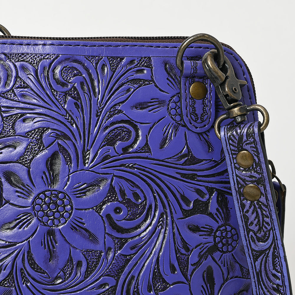 American Darling Hand Tooled Floral Leather Crossbody Bag