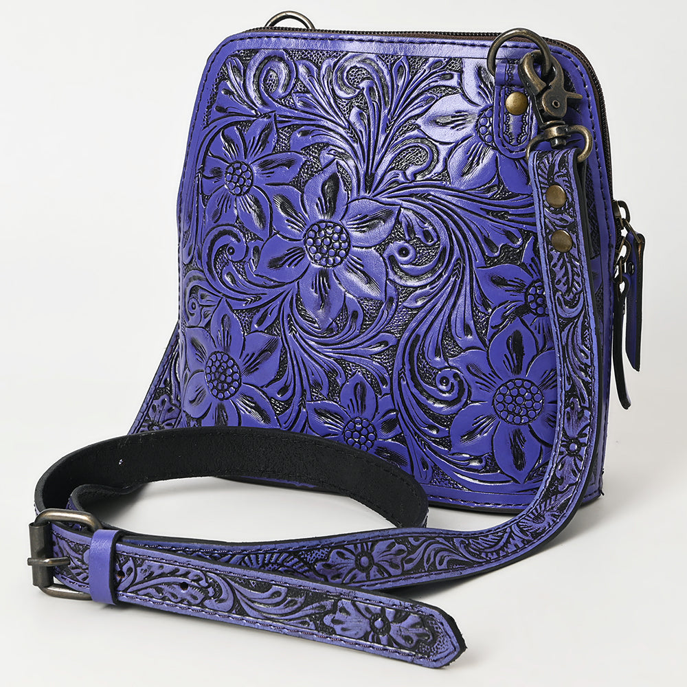 American Darling Hand Tooled Floral Leather Crossbody Bag