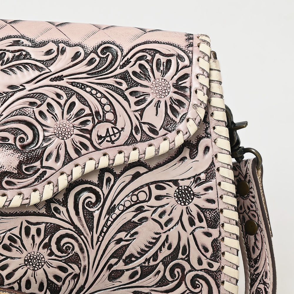 American Darling Hand Tooled Floral Leather Clutch & Crossbody Purse