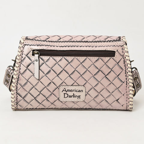American Darling Hand Tooled Floral Leather Clutch & Crossbody Purse