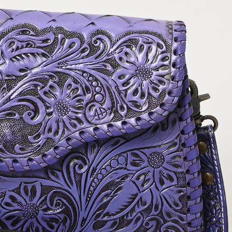 American Darling Hand Tooled Floral Leather Clutch & Crossbody Purse