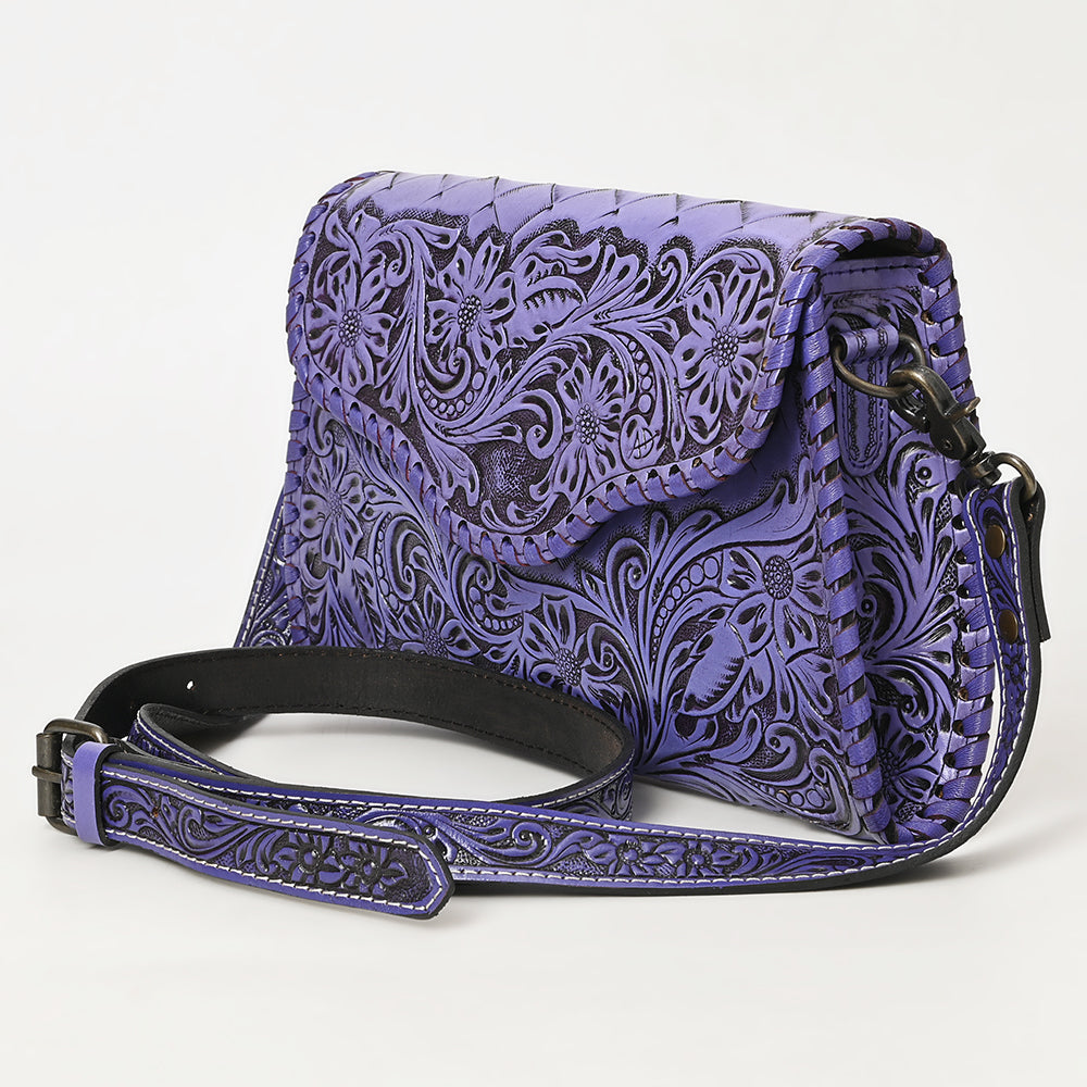 American Darling Hand Tooled Floral Leather Clutch & Crossbody Purse