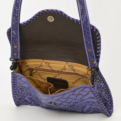 American Darling Hand Tooled Floral Leather Clutch & Crossbody Purse