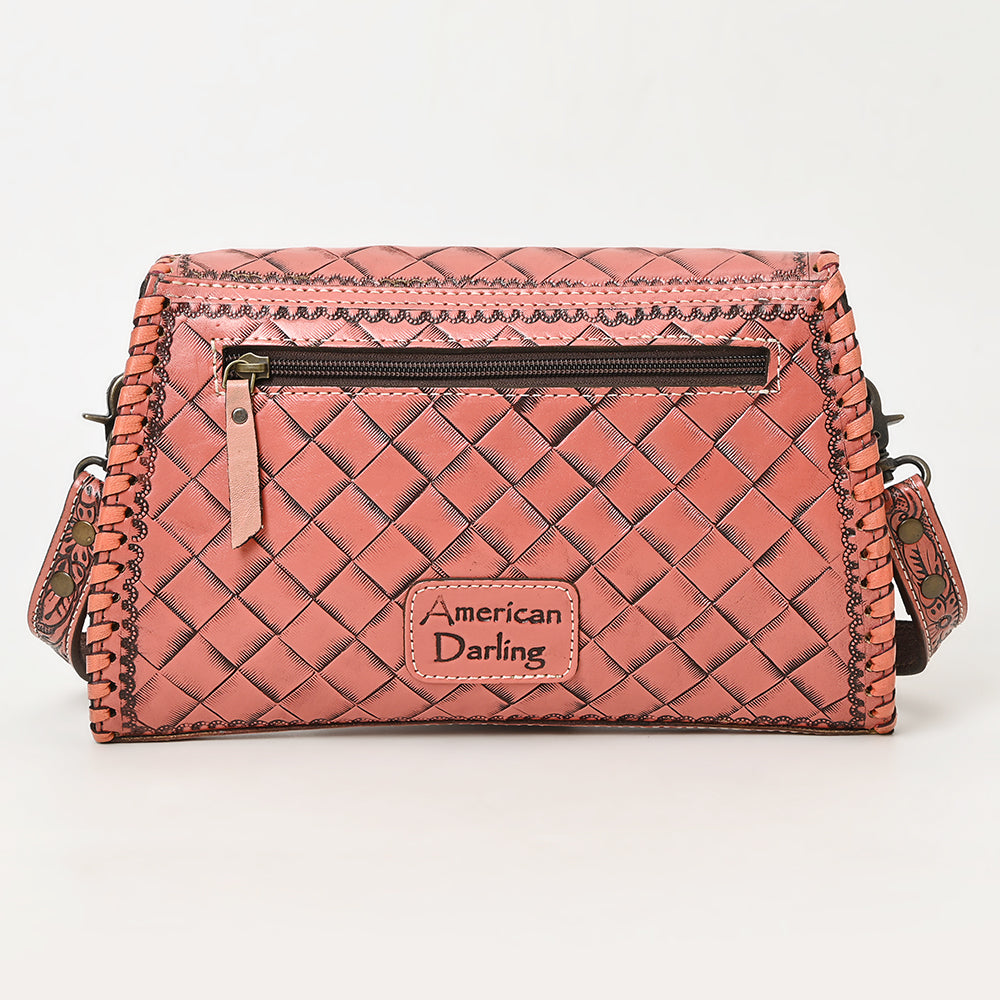 American Darling Hand Tooled Floral Leather Clutch & Crossbody Purse