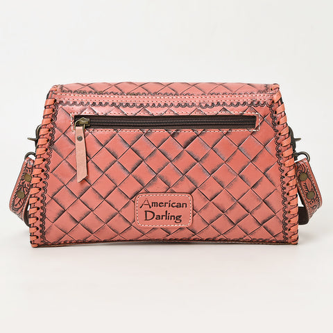 American Darling Hand Tooled Floral Leather Clutch & Crossbody Purse