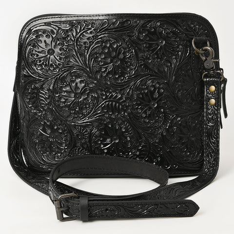 ADBG1138 American Darling Hand Tooled Floral Leather Crossbody Bag Western Purse